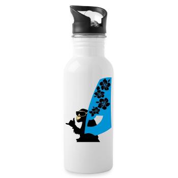 windsurfer - Water bottle with straw - white - Right