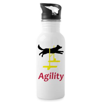 Agility 1 - Gourde avec paille intégrée - blanc - Droite