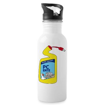 PC Ente - Trinkflasche mit integriertem Trinkhalm - Weiß - Rechts