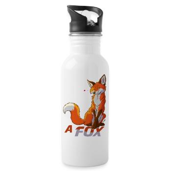 Sei immer du selbst, sei Fuchs - Trinkflasche mit integriertem Trinkhalm - Weiß - Rechts