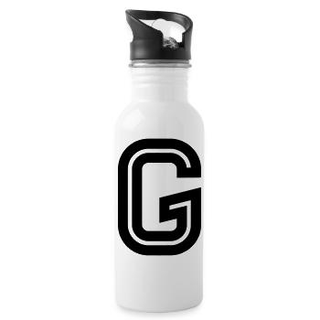 G - Water bottle with straw - white - Right