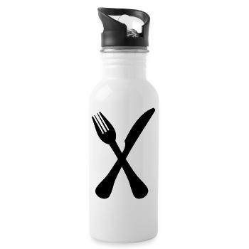 cutlery - Water bottle with straw - white - Right