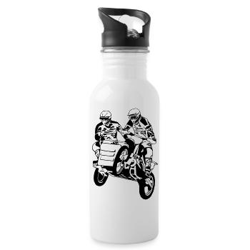 Sidecar Moto Cross - Water bottle with straw - white - Right