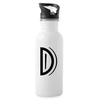 Letter D. - Water bottle with straw - white - Right