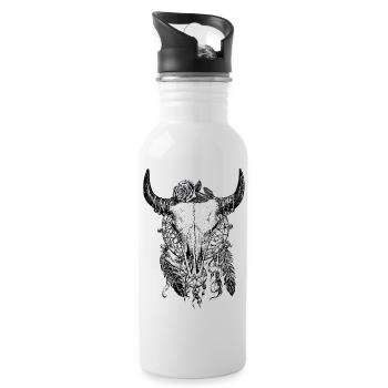 Skull Tattoo - Gourde avec paille intégrée - blanc - Droite