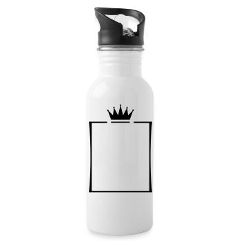 rahmen krone - Trinkflasche mit integriertem Trinkhalm - Weiß - Rechts