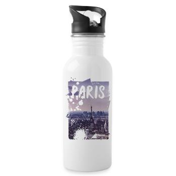 Paris - Water bottle with straw - white - Right