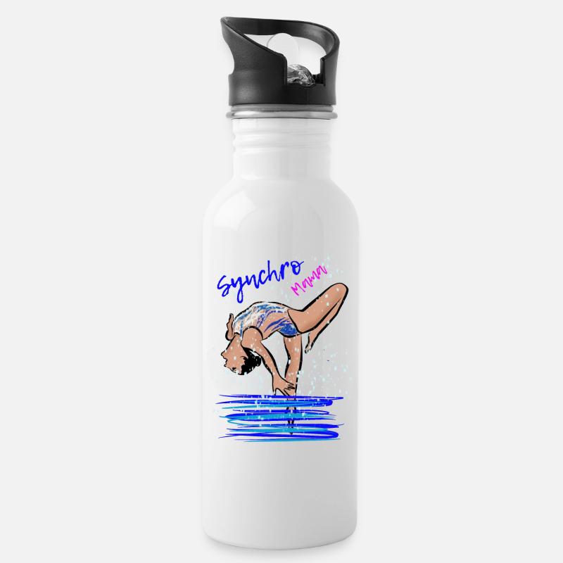 Synchro Mama - Gourde avec paille intégrée - blanc