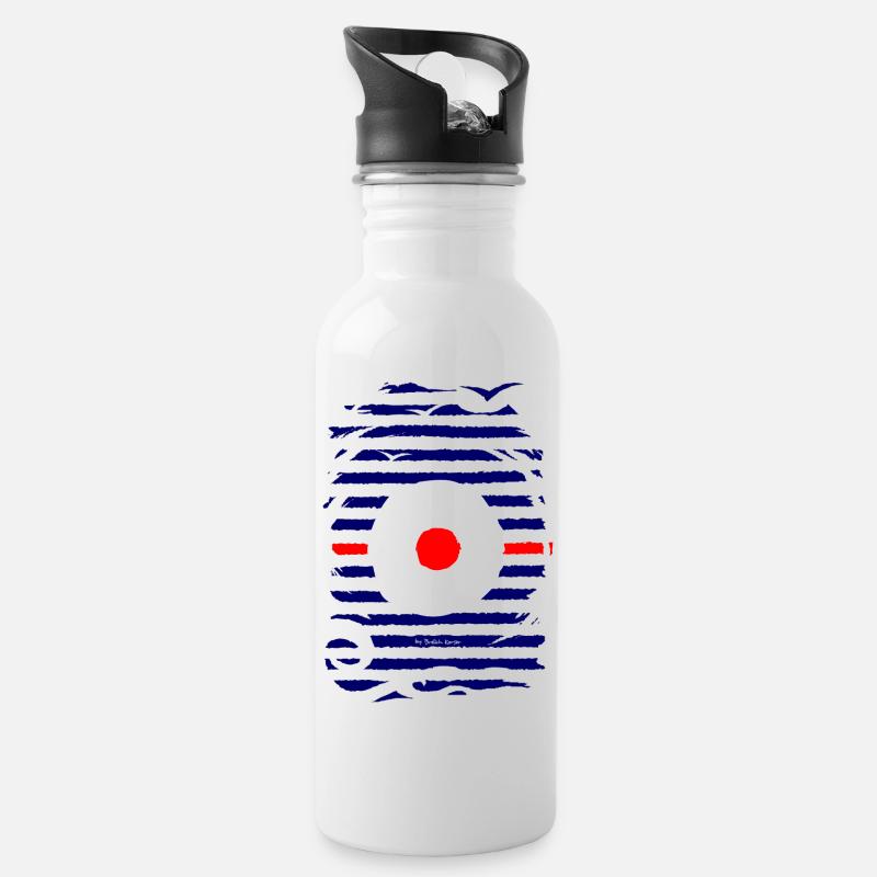 Brise - Trinkflasche mit integriertem Trinkhalm - Weiß