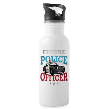 Future Police Officer - Gourde avec paille intégrée - blanc - Droite