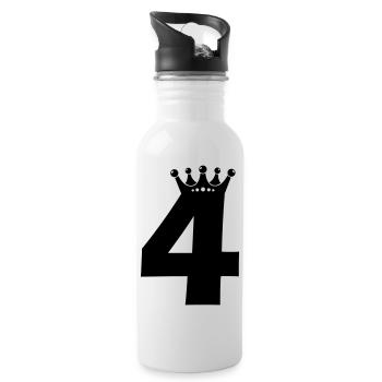 4 crown - Water bottle with straw - white - Right