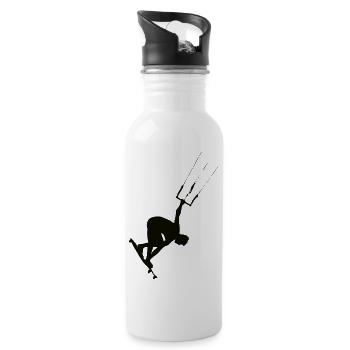 Kitesurfen - Trinkflasche mit integriertem Trinkhalm - Weiß - Rechts
