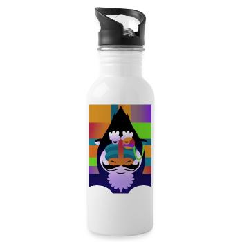 Monocle Baboon - Water bottle with straw - white - Right