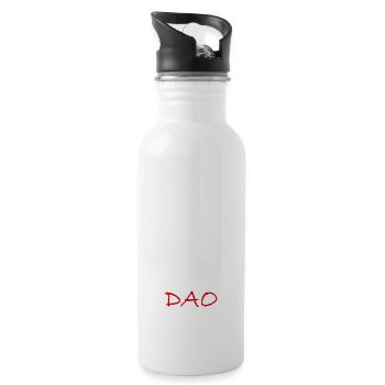 Taoismus Daoismus Dao Tao Qigong Zen Yoga Chakra - Trinkflasche mit integriertem Trinkhalm - Weiß - Rechts