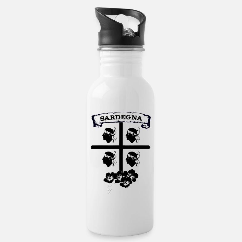 Sardaigne - Gourde avec paille intégrée - blanc