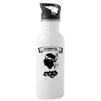 Corsica - Trinkflasche mit integriertem Trinkhalm - Weiß - Rechts