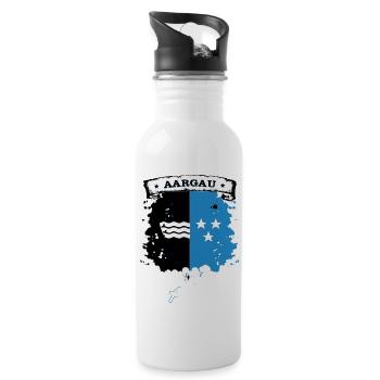 Aargau - Water bottle with straw - white - Right