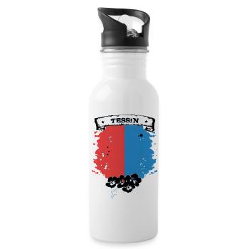Ticino - Water bottle with straw - white - Right