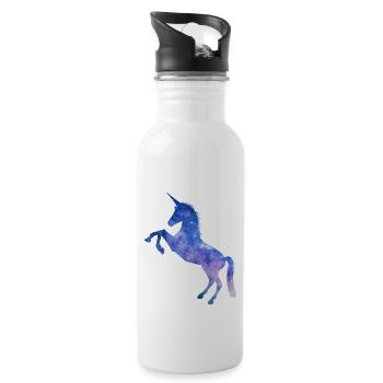 Licorne d’espace de galaxie - Gourde avec paille intégrée - blanc - Droite