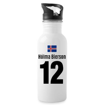 Saufen Sauftour Bier holen Malle besaufen Island - Trinkflasche mit integriertem Trinkhalm - Weiß - Rechts