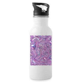 Plastic wrap - Water bottle with straw - white - Right