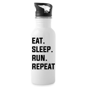 Running Run Runner Trailrun Hobby Sport - Water bottle with straw - white - Right