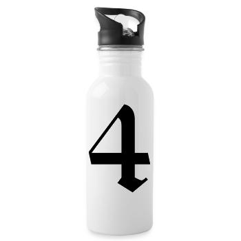 4 - Gourde avec paille intégrée - blanc - Droite