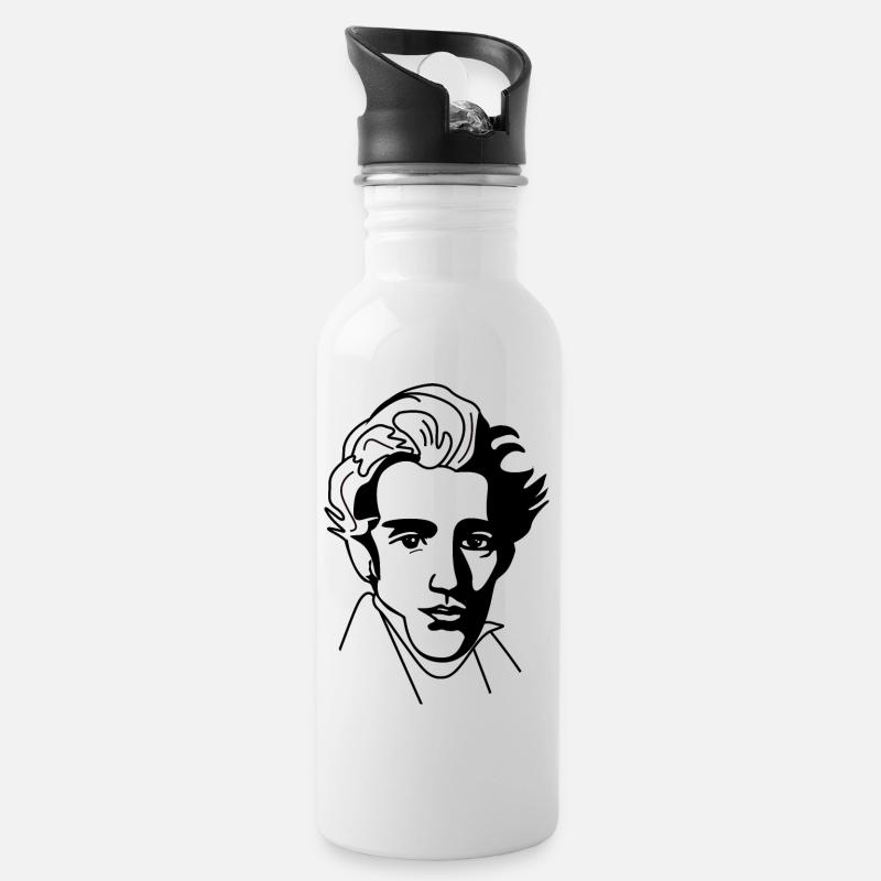 Soren Kierkegaard - Gourde avec paille intégrée - blanc