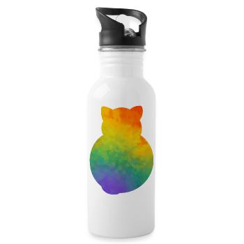 Pride Kitty - Water bottle with straw - white - Right