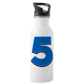 5 - Gourde avec paille intégrée - blanc - Droite