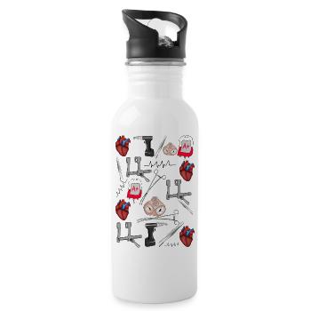 Cardiac Surgery - Water bottle with straw - white - Right