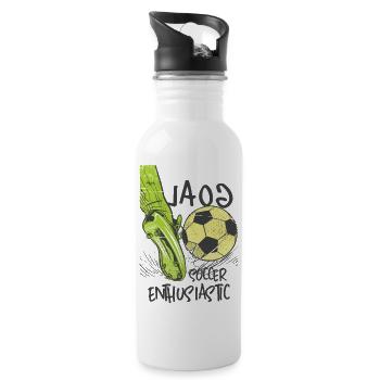 Football Inspires - Water bottle with straw - white - Right