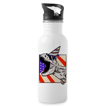 American Dinosaur - Water bottle with straw - white - Right