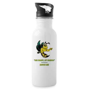 Bruce bee türkis - Trinkflasche mit integriertem Trinkhalm - Weiß - Rechts