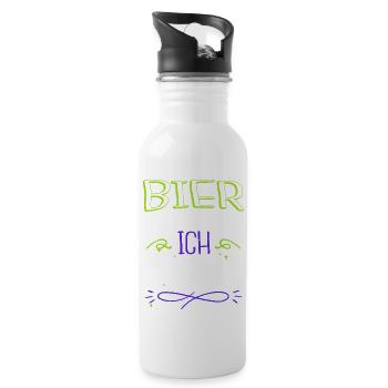 feiern 50 geburtstag bier 18 geburtstag brauen - Trinkflasche mit integriertem Trinkhalm - Weiß - Rechts