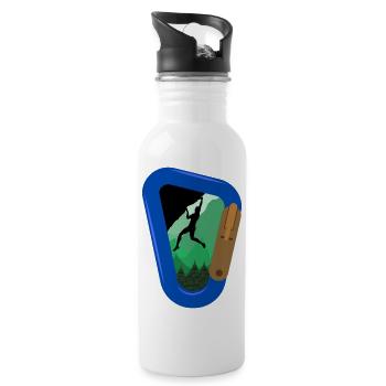 Trad Climbing Rock Climbing - Water bottle with straw - white - Right