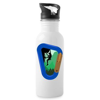 Mountain Climbing Bouldering - Water bottle with straw - white - Right