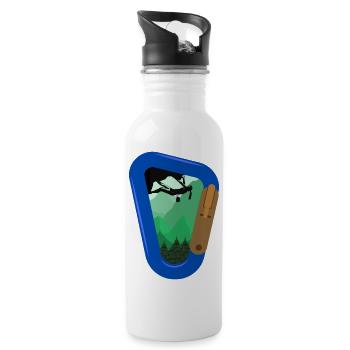 Bouldering Rock Climbing - Water bottle with straw - white - Right