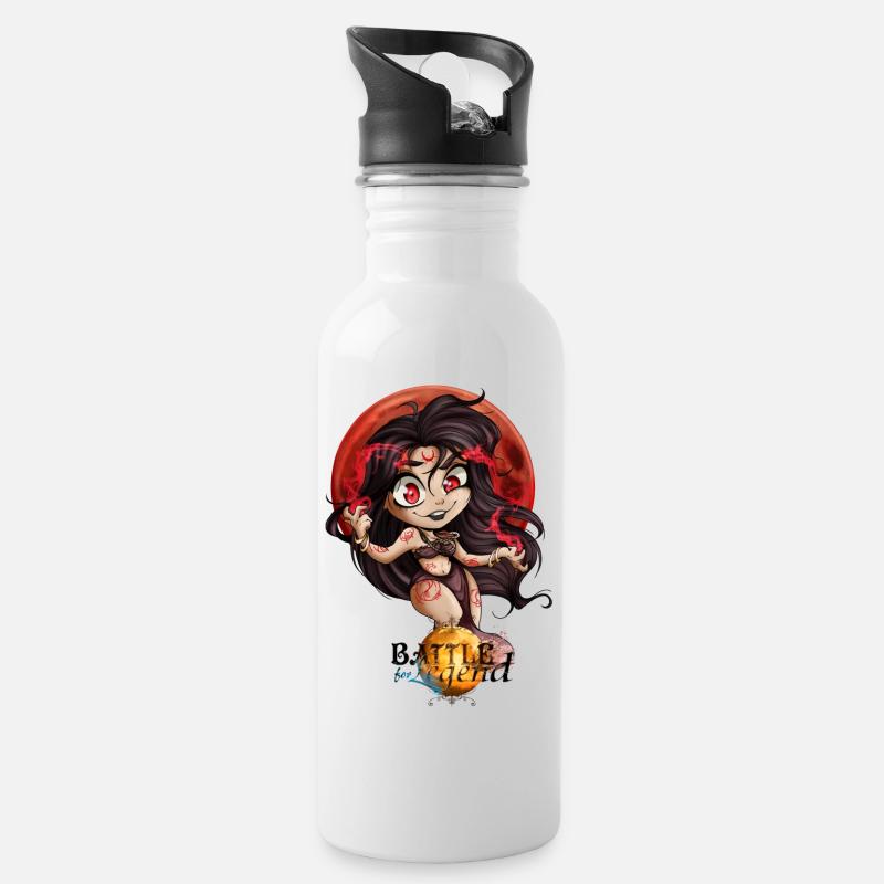 Battle for Legend : Chibi Witch - Gourde avec paille intégrée - blanc