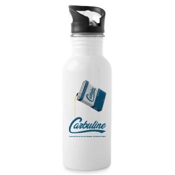 Carbuline - Gourde avec paille intégrée - blanc - Droite