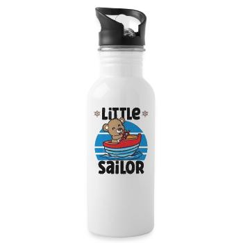 Sailing Sailboat Boating Kid Child Yacht Boat - Trinkflasche mit integriertem Trinkhalm - Weiß - Rechts
