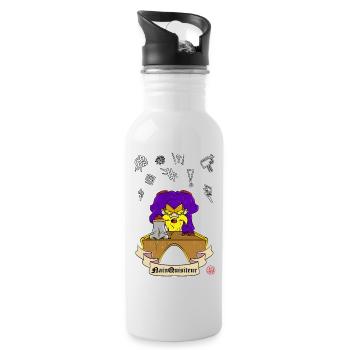 Dwarf Inquisitor - Dwarf Quisitor - Water bottle with straw - white - Right