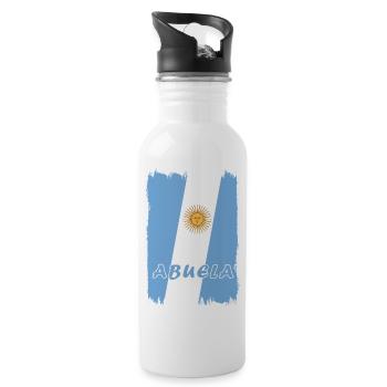 Design grand-mère Argentine - Gourde avec paille intégrée - blanc - Droite