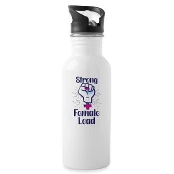 Feminist Feminism Actor Theater Drama Teacher - Trinkflasche mit integriertem Trinkhalm - Weiß - Rechts