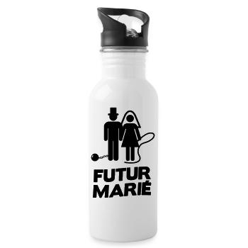 Evg futur marié pour un Enterrement Vie de Garçon - Gourde avec paille intégrée - blanc - Droite