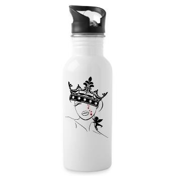 Amor Tränen - Trinkflasche mit integriertem Trinkhalm - Weiß - Rechts