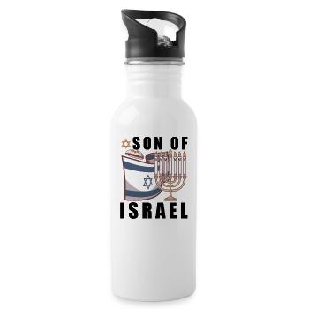 Israelite Jew Israelite Heritage Jewish Israel Jew - Water bottle with straw - white - Right