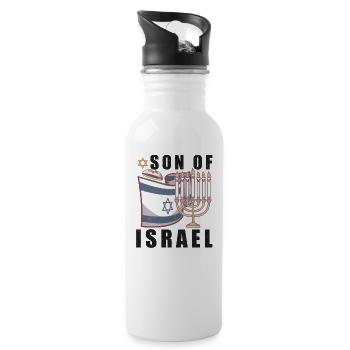Israelite Jew Israelite Heritage Jewish Israel Jew - Water bottle with straw - white - Right