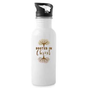 Jesus Christianity God Praying Prayer Pastor - Trinkflasche mit integriertem Trinkhalm - Weiß - Rechts
