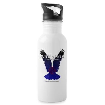 ArKanos letzter Wohnsitz - Trinkflasche mit integriertem Trinkhalm - Weiß - Rechts